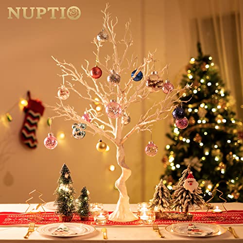 Elegant White Christmas Tree - 105cm Tall Holiday Display