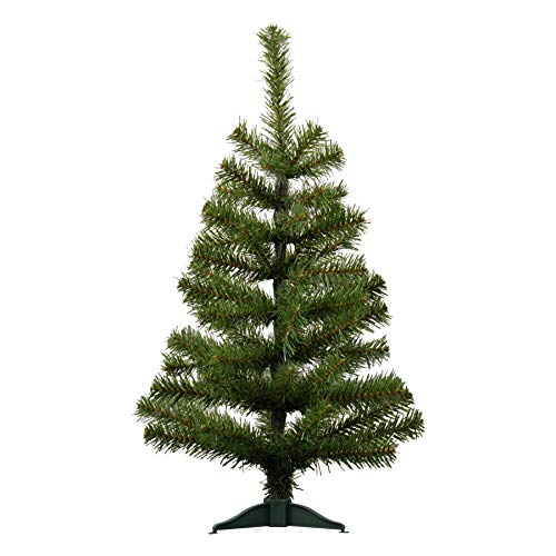 2ft (60cm) Artificial Christmas Tree - Green Pine Indoor Xmas Tree With Stand - Desktop and Tabletop- By Harbour Housewares