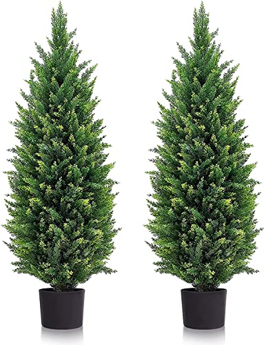 Cedar Pine Trees: Ideal Christmas Decor for Gardens + Home (2pcs)