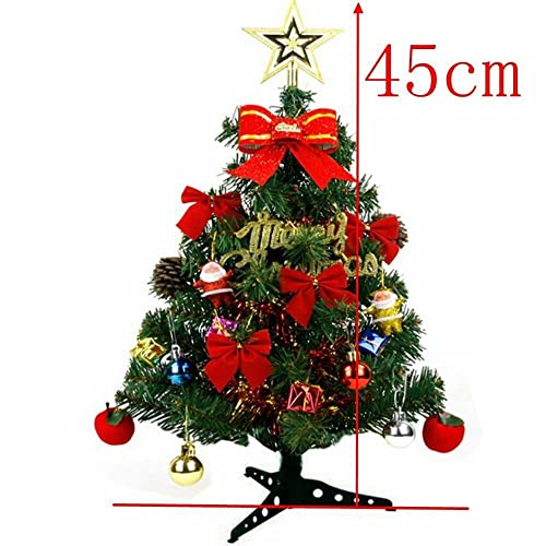 45cm Mini Green Table Top Artificial Christmas Tree, Ideal for Office, Reception and Small Spaces (45cm Artificial Christmas Tree)