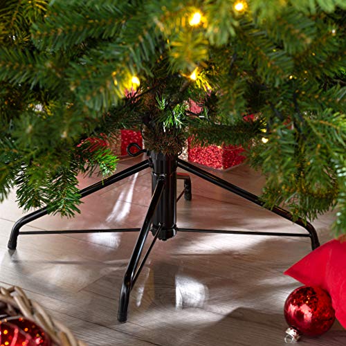 Pre-lit Balsam Fir Christmas Tree - 600 LED Lights, 7ft