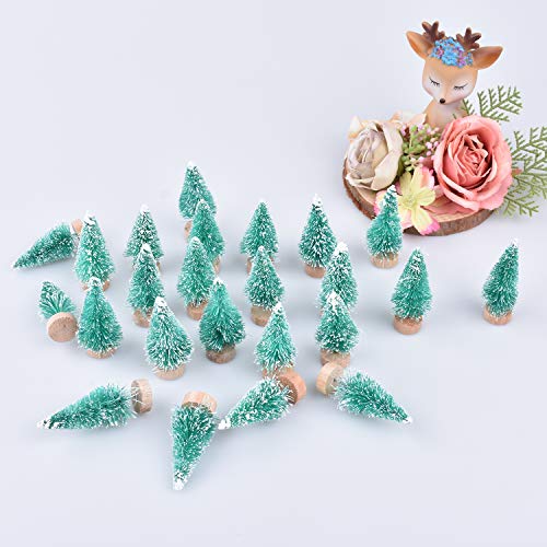 Mini Christmas Sisal Frost Trees - Festive Home Decor