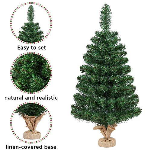 3FT Mini Tabletop Artificial Christmas Tree Xmas Holiday Decor