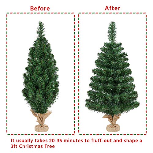 3FT Mini Tabletop Artificial Christmas Tree Xmas Holiday Decor