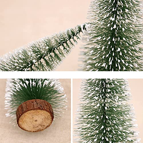 Mini Christmas Tree Set-30cm&25cm&15cm Small Artificial Tabletop Snow Covered Tiny Desktop Christmas Tree
