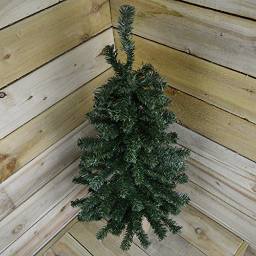 90cm (3ft) Mini Plain Green Christmas Tree in a Jute Bag
