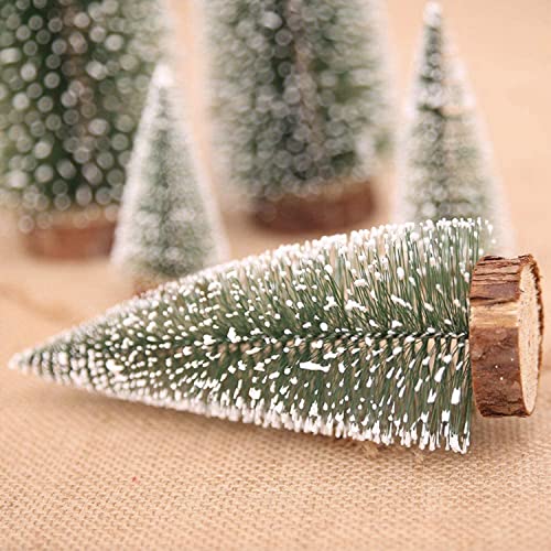 Mini Christmas Tree Set-30cm&25cm&15cm Small Artificial Tabletop Snow Covered Tiny Desktop Christmas Tree