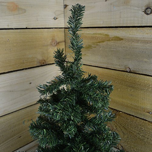 90cm (3ft) Mini Plain Green Christmas Tree in a Jute Bag