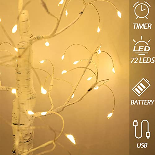 White Birch Twig Tree - 2ft Christmas Decor