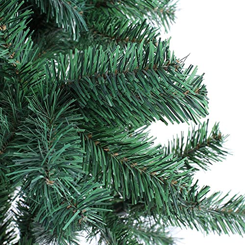 VIROSA 6ft/1.8m Green Artificial Christmas Tree with 800 Virgin PVC Tips | Easy to Assemble | Includes Strong Metal Stand | Xmas Home Decoration Décor (1451031)