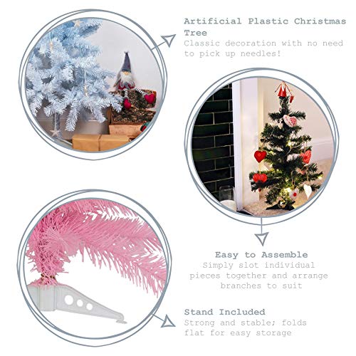 2-Pack 2ft Green Pine Christmas Trees - Desktop/Tabletop