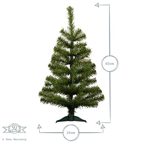 2-Pack 2ft Green Pine Christmas Trees - Desktop/Tabletop