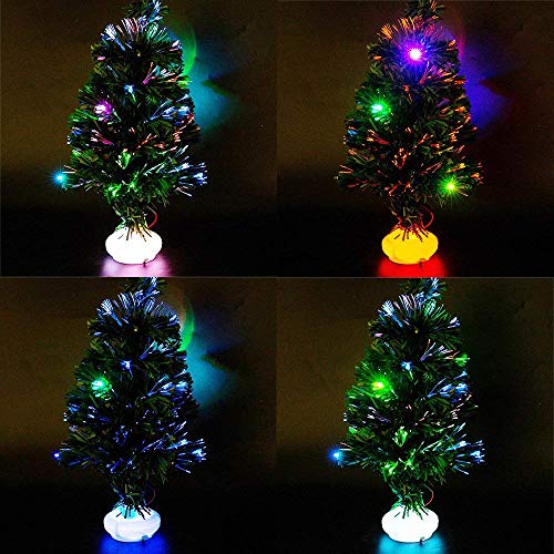 Green Fibre Optic Christmas Tree - Multi colour