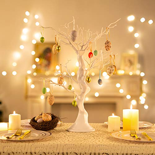 Sziqiqi White Twig Tree Wedding Easter Centrepieces for Tables Decoration, Artificial Easter Tree for Centerpiece for Weddings Christmas Easter Birthday Party Tabletop Decoration, 58cm Height