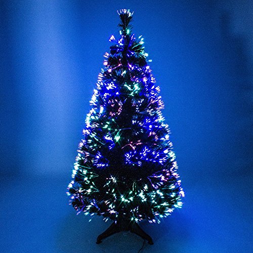 3ft Green Fiber Optic Xmas Tree with Multi-LED