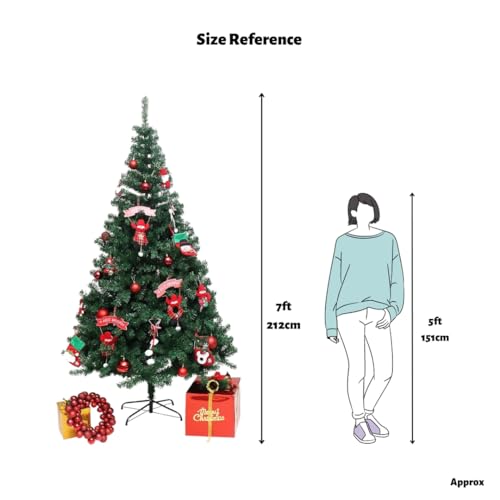 7ft EVRE Artificial Christmas Tree with PVC Branches