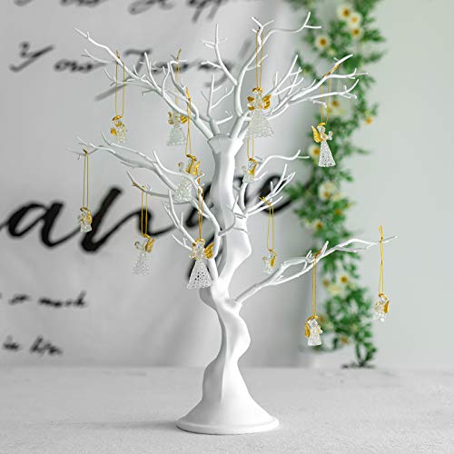 Sziqiqi White Twig Tree Wedding Easter Centrepieces for Tables Decoration, Artificial Easter Tree for Centerpiece for Weddings Christmas Easter Birthday Party Tabletop Decoration, 58cm Height