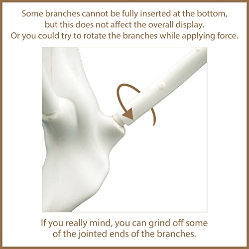 Sziqiqi White Twig Tree Wedding Easter Centrepieces for Tables Decoration, Artificial Easter Tree for Centerpiece for Weddings Christmas Easter Birthday Party Tabletop Decoration, 58cm Height