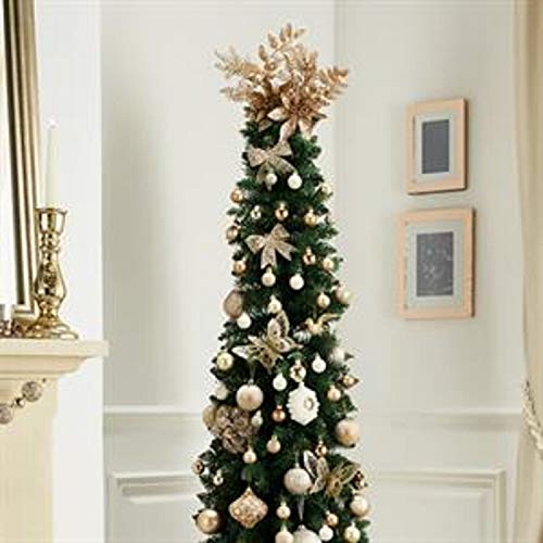 6ft Green Pencil Christmas Tree - Space-Saving Design
