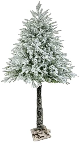 Abaseen 6FT Snowy Half Parasol Artificial Christmas Tree, Xmas Tree for Home, Office, Indoor Decoration (Snowy Half Parasol, 6 FT)