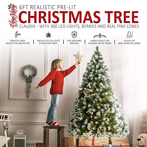 VeryMerry 6FT Pre-Lit 'Claudia' Christmas Tree