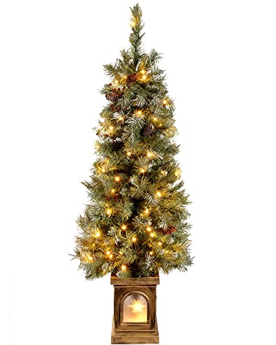 Pre-Lit Blue Spruce Christmas Tree - 4ft/Medium