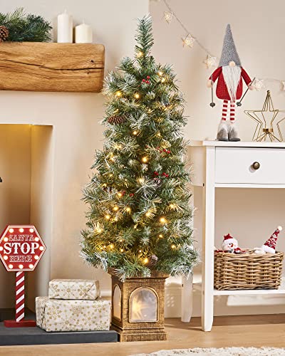 Pre-Lit Blue Spruce Christmas Tree - 4ft/Medium