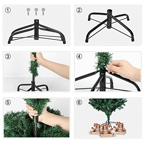 4ft Christmas Green Artificial Xmas Tree with Metal Stand