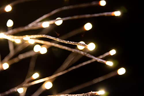 5ft Pre-Lit LED Snowy Twig Tree: Festive Christmas Decoration