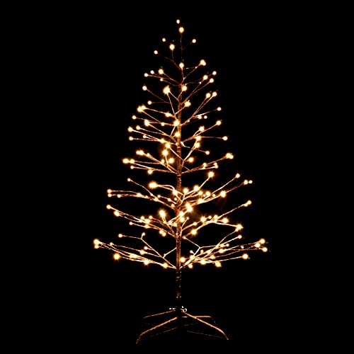 5ft Pre-Lit LED Snowy Twig Tree: Festive Christmas Decoration