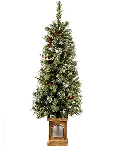 Pre-Lit Blue Spruce Christmas Tree - 4ft/Medium