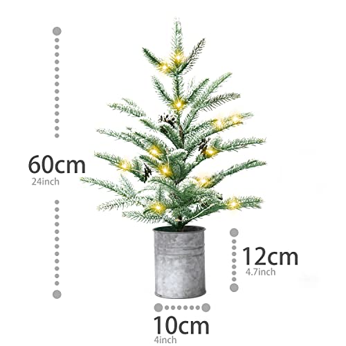 Small Christmas Tree with 60 LED Lights - 60cm