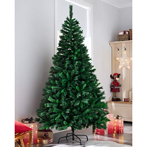 Christmas Pine Tree, 6 ft/1.8m, Multi-Coloured - 521 Tips