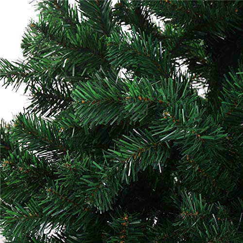 Bravich 120 CM / 4 Ft Green Christmas Tree With 300 Tips & Base Stand. Large Thick Tinsel PVC Artificial Tree For Indoor Xmas Home Decorations. Easy Fold Pine Branches & Light For Storage.