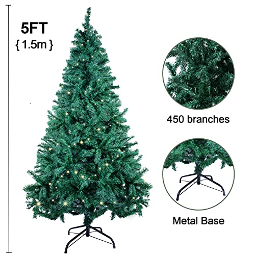 5ft Uten Christmas Tree with 450 Tips & 240 LED