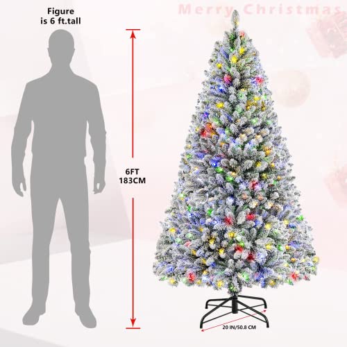 6ft Flocked Snowflake Christmas Tree with 470 Lights