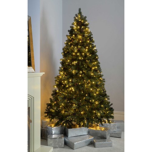 Pre-Lit Craford Christmas Tree with Pinecones & 500 Warm LED Lights