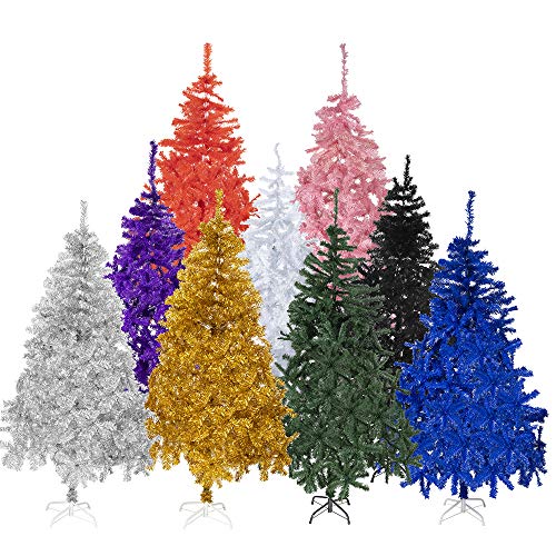 Bravich 120 CM / 4 Ft Green Christmas Tree With 300 Tips & Base Stand. Large Thick Tinsel PVC Artificial Tree For Indoor Xmas Home Decorations. Easy Fold Pine Branches & Light For Storage.