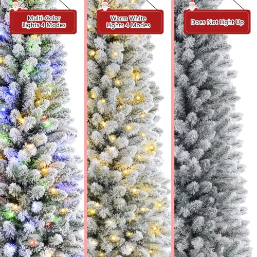 6ft Flocked Snowflake Christmas Tree with 470 Lights