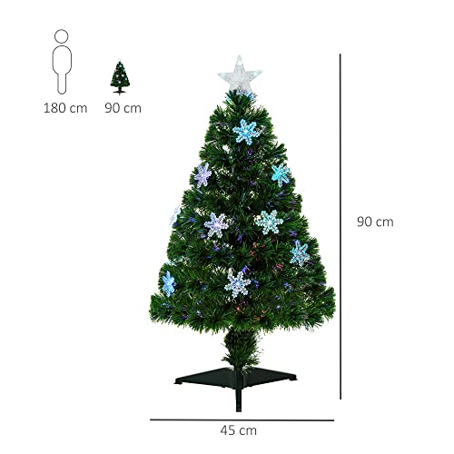 Festive 3FT Green Fibre Optic Christmas Tree
