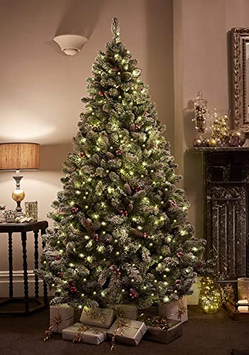 7ft Snowy Flocked Christmas Tree with 380 LEDs