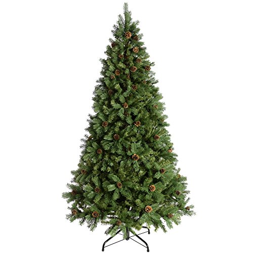 Pre-Lit Craford Christmas Tree with Pinecones & 500 Warm LED Lights