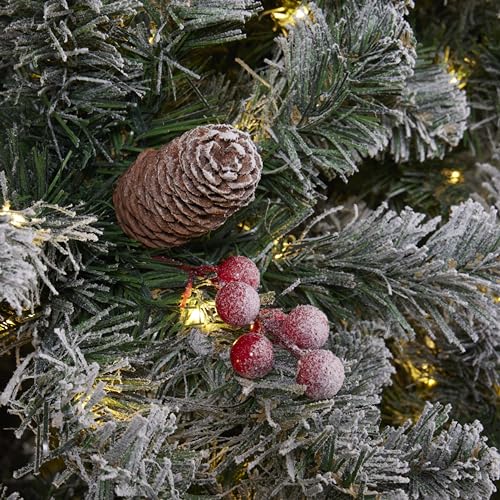 7ft Snowy Flocked Christmas Tree with 380 LEDs