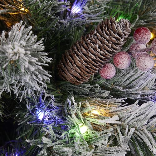 7ft Snowy Flocked Christmas Tree with 380 LEDs