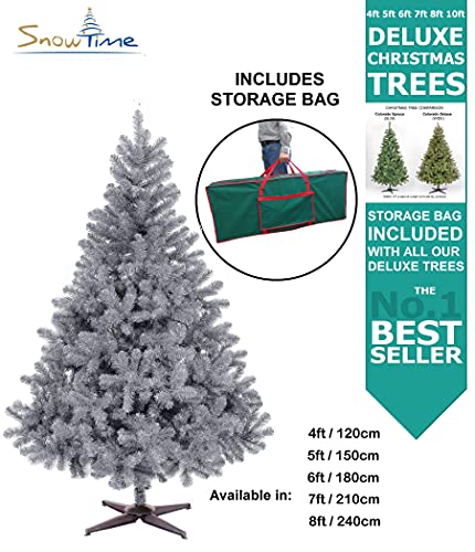 6ft Deluxe Christmas Tree Grey Colorado Including Storage Bag