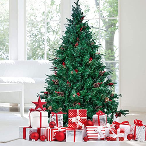 6ft Christmas Tree: Green, Holiday Decoration with Stand