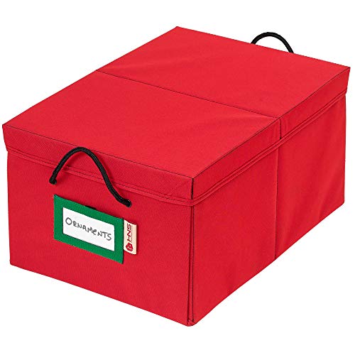 Christmas Ornament Storage Box with Dividers - 72 Ornaments