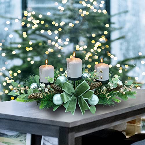 28" Triple Candle Holder for Christmas Decoration