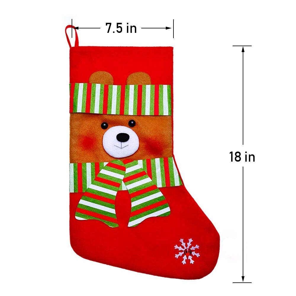 Set of 4 Festive Christmas Stockings