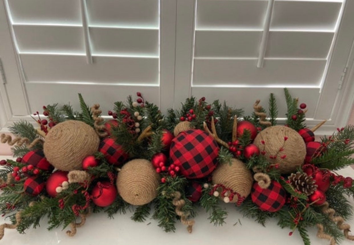 Christmas Garland ( Red & Beige) / Guirnalda de Navidad